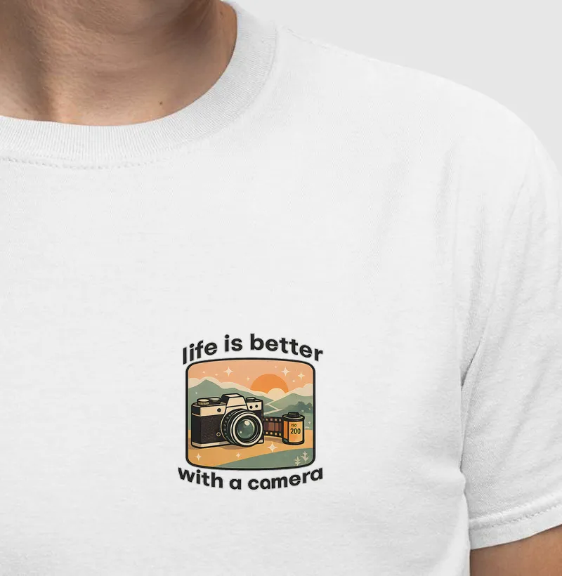 Life is better whith a camera - Camiseta