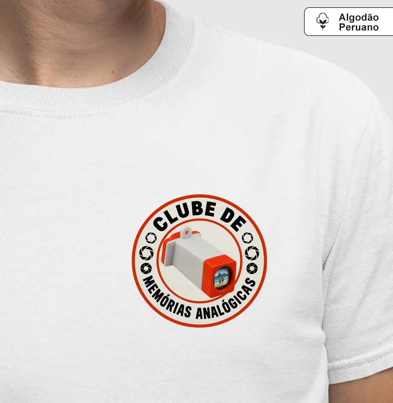 Clube de memórias analógicas - Camiseta Algodão Peruano