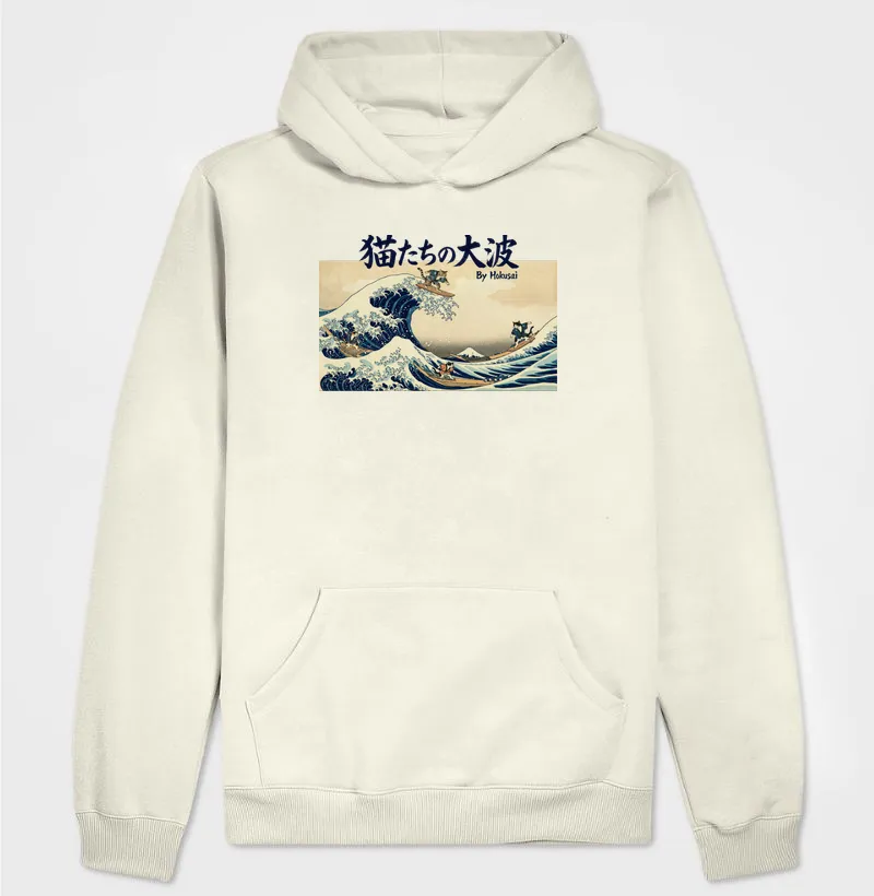 A Grande Onda dos Gatos - Hokusai v.2