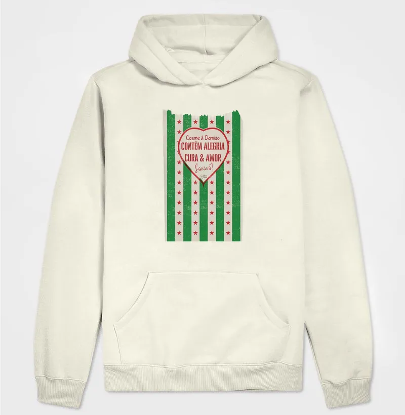 Contém Alegria, Cura & Amor Cosme Damião Maria Patuá - Hoodie Moletom