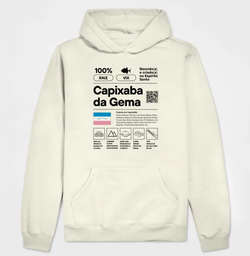 Rótulo Capixaba da Gema - Hoodie Moletom - #28494