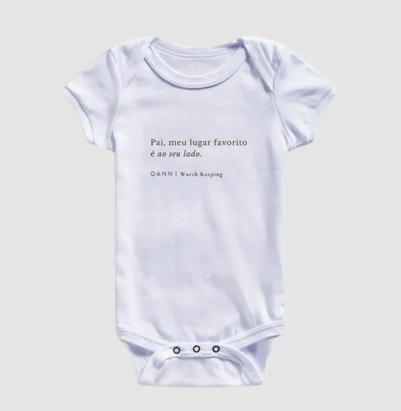 Body Infantil Para Kit Dia dos Pais - Lugar Favorito