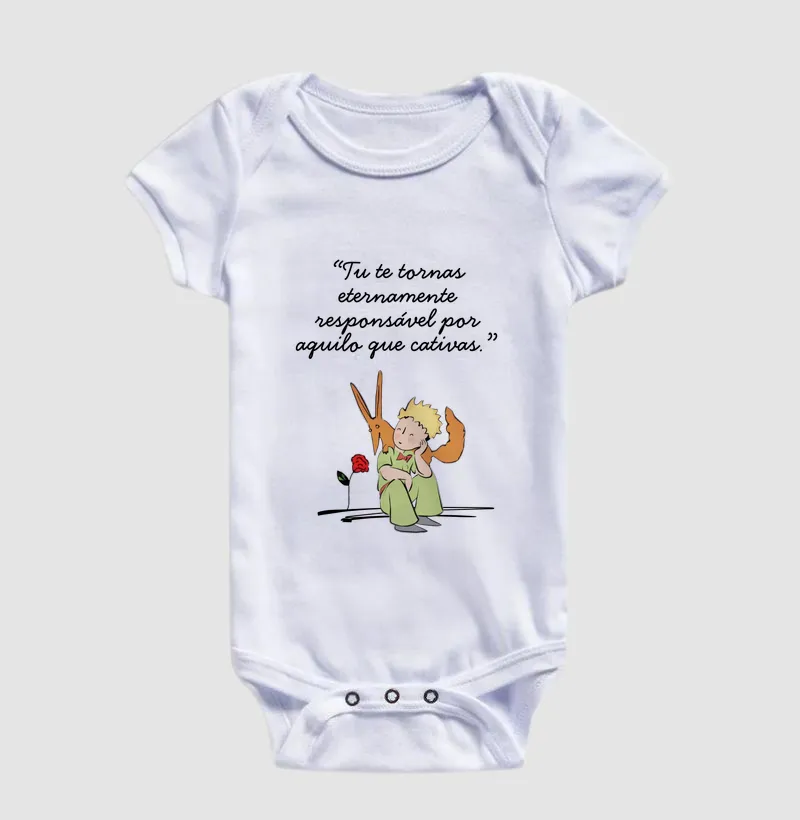 Body bebê O Pequeno Príncipe — Tú te tornas eternamente responsável por aquilo que cativas. - Imagem 2