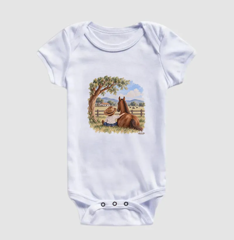 Body Infantil - Menino e Cavalo - Imagem 3