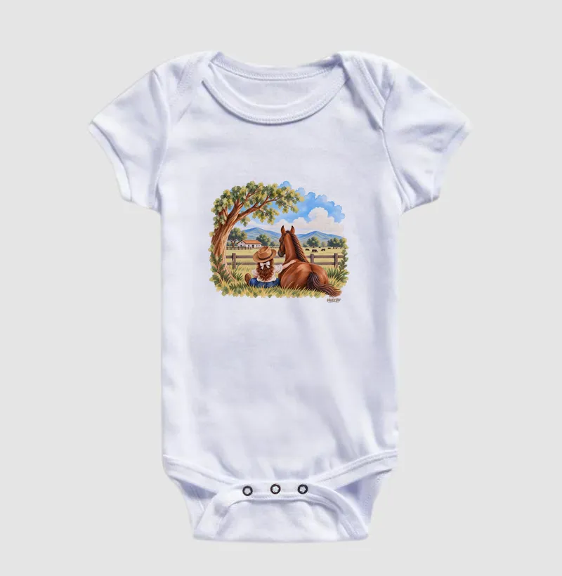 Body Infantil - Menina e Cavalo - Imagem 3