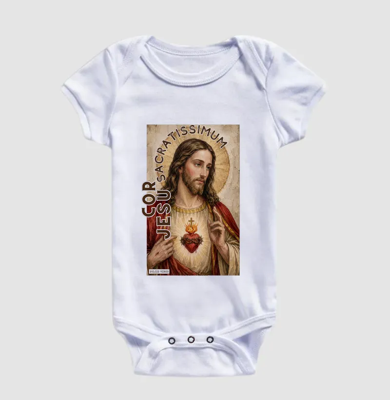 "Cor Jesu Sacratissimum" Sagrado Coração de Jesus - Body Infantil