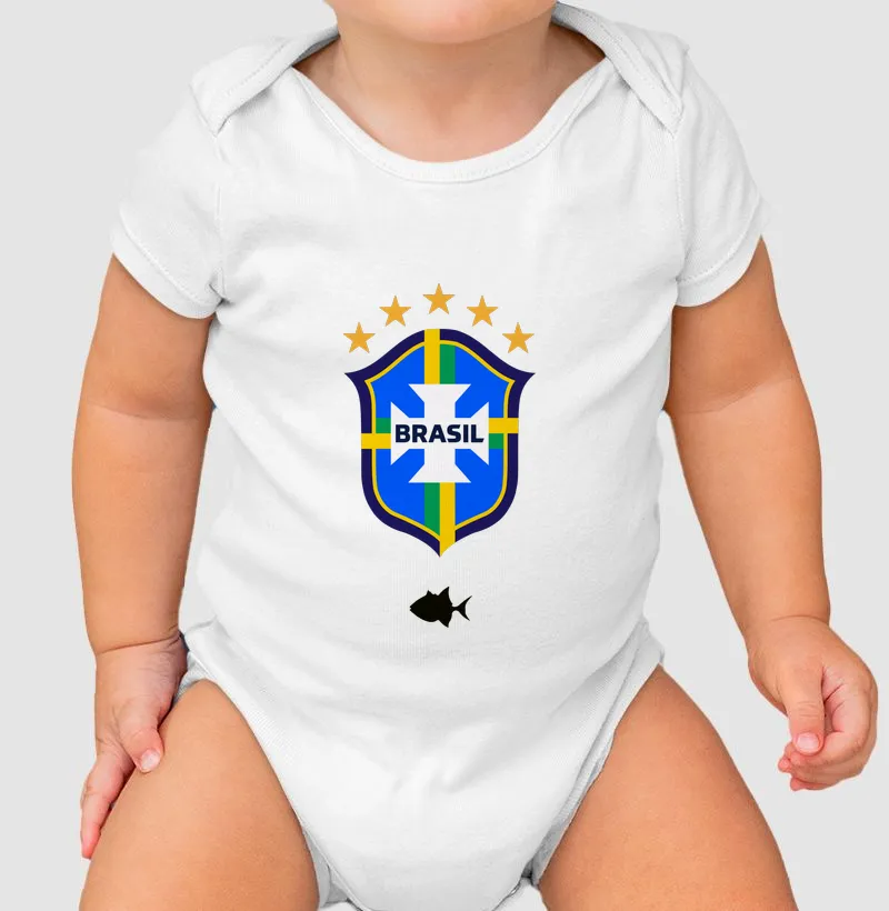 Brasil Escudo Colorido Central - Baby - #28712