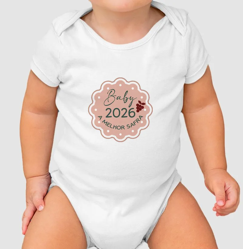 Baby 2026 - A melhor Safra - Salmão - Body Infantil