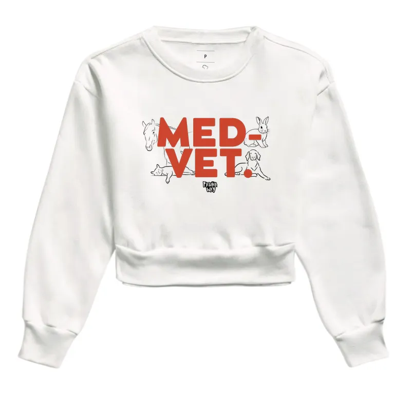 Moletom Cropped MED-VET Medicina Veterinária Profissão Algodão - Fauna Way - Imagem 2