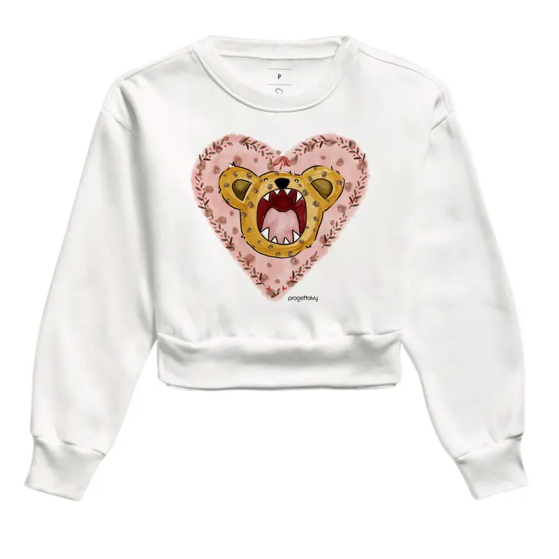 Moletom cropped Pele de onça