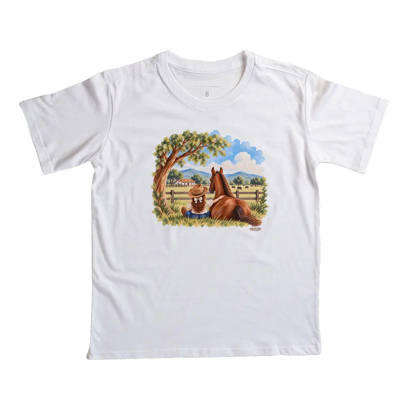 Camisa Infantil - Menina e Cavalo - Imagem 2