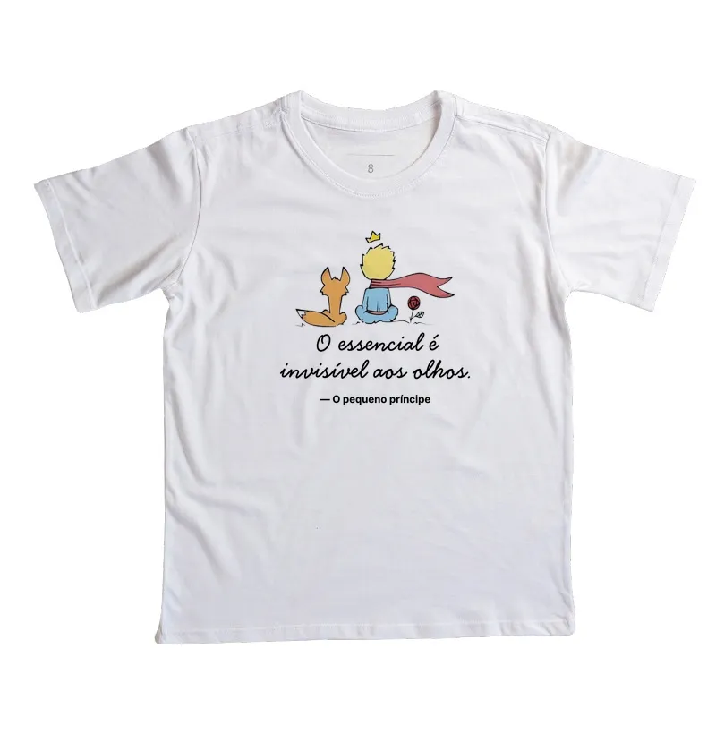 Camiseta Infantil O Pequeno Príncipe — O essencial é invisível aos olhos - Imagem 2