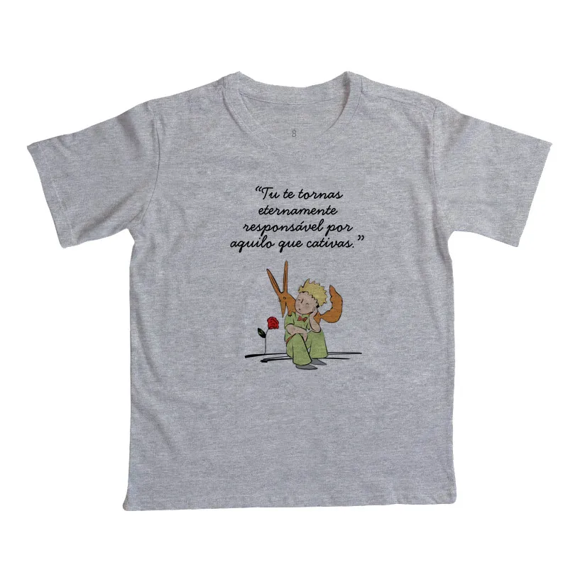 Camiseta Infantil O Pequeno Príncipe — Tú te tornas eternamente responsável por aquilo que cativas. - Imagem 3