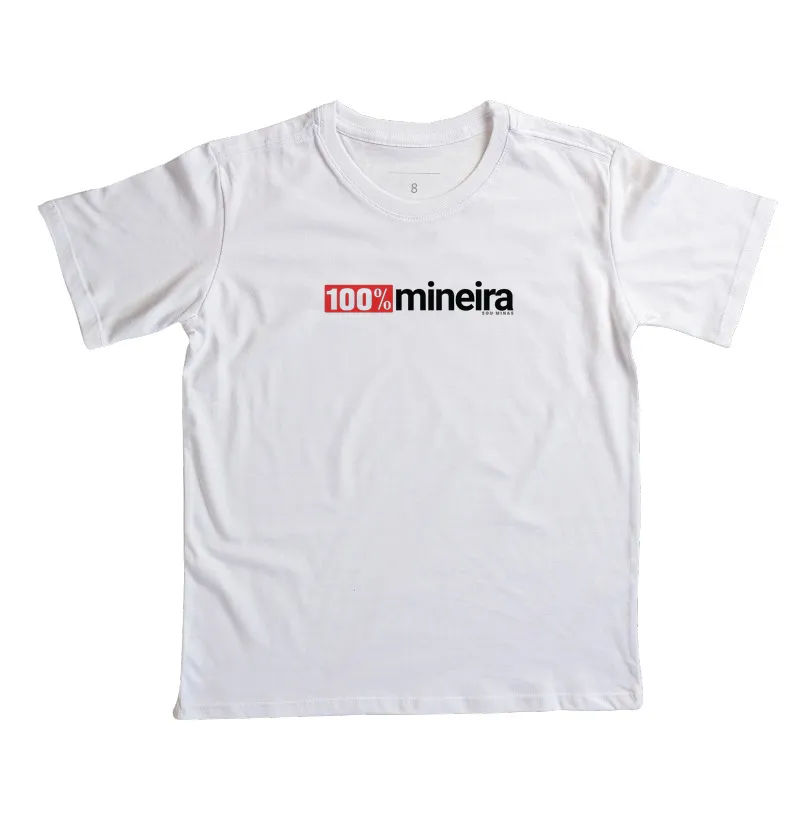 Camiseta 100% Mineira | Minimalista Moderna | Orgulho das Gerais - Infantil - Imagem 4