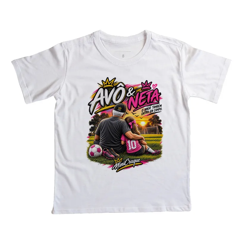 Avô & Neta — O Amor Também Entra em Campo - Camiseta Infantil