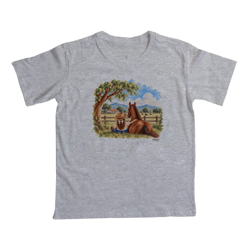 Camisa Infantil - Menina e Cavalo - Imagem 5