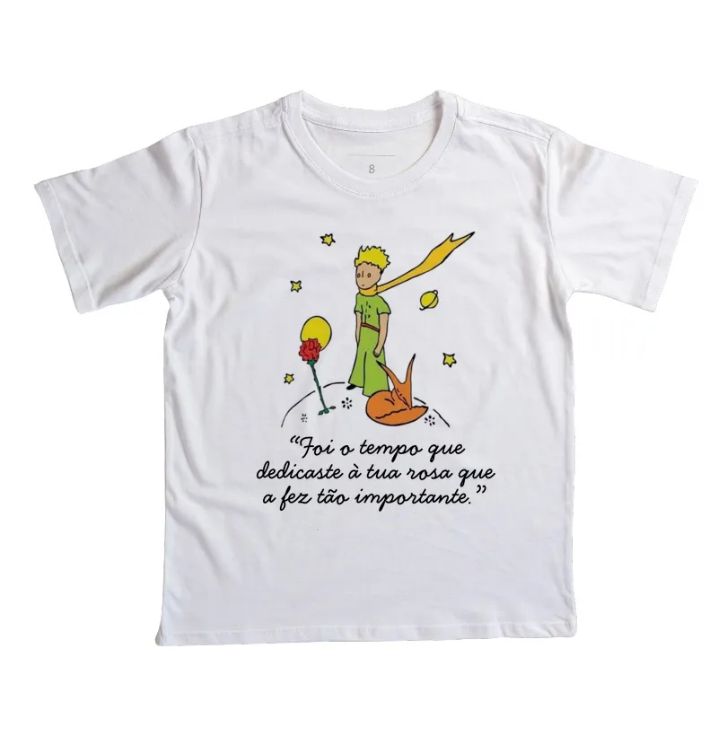 Camiseta Infantil O Pequeno Príncipe — Foi o tempo que dedicaste à tua rosa... - Imagem 2