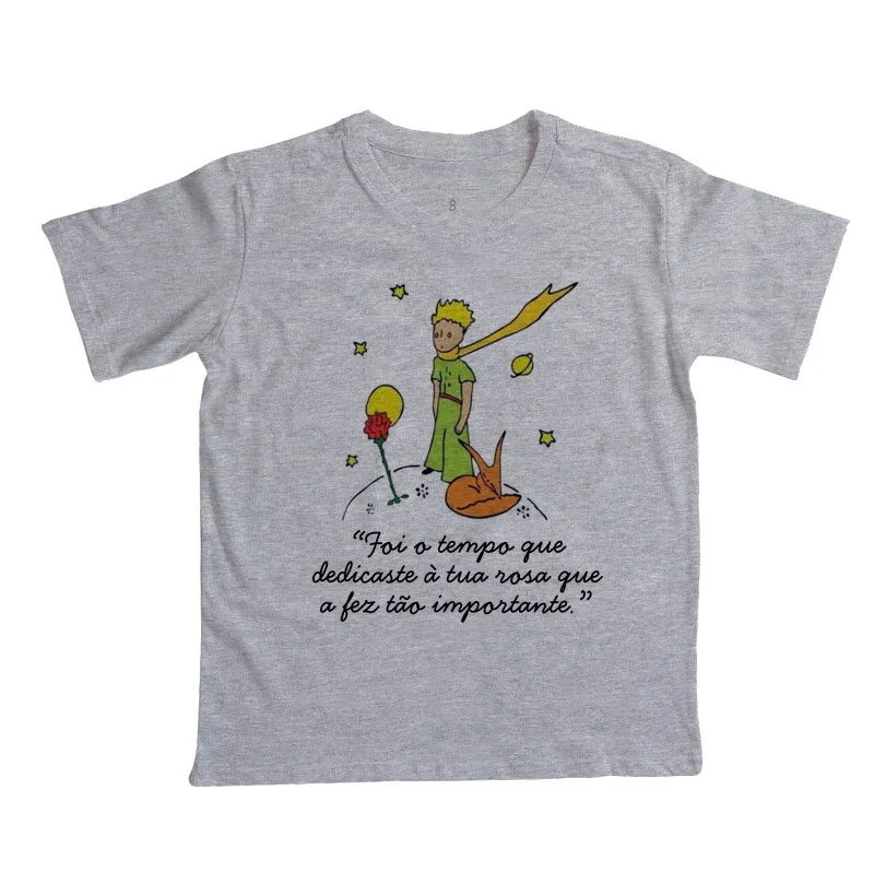 Camiseta Infantil O Pequeno Príncipe — Foi o tempo que dedicaste à tua rosa... - Imagem 3