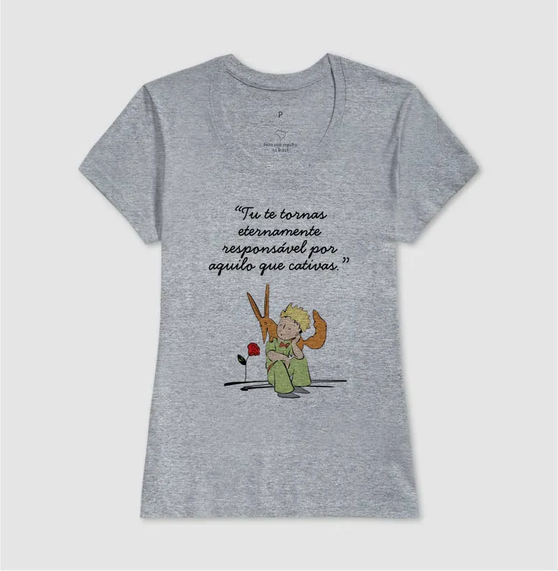 Camiseta O Pequeno Príncipe - Tú te tornas eternamente responsável por aquilo que cativas - Imagem 5