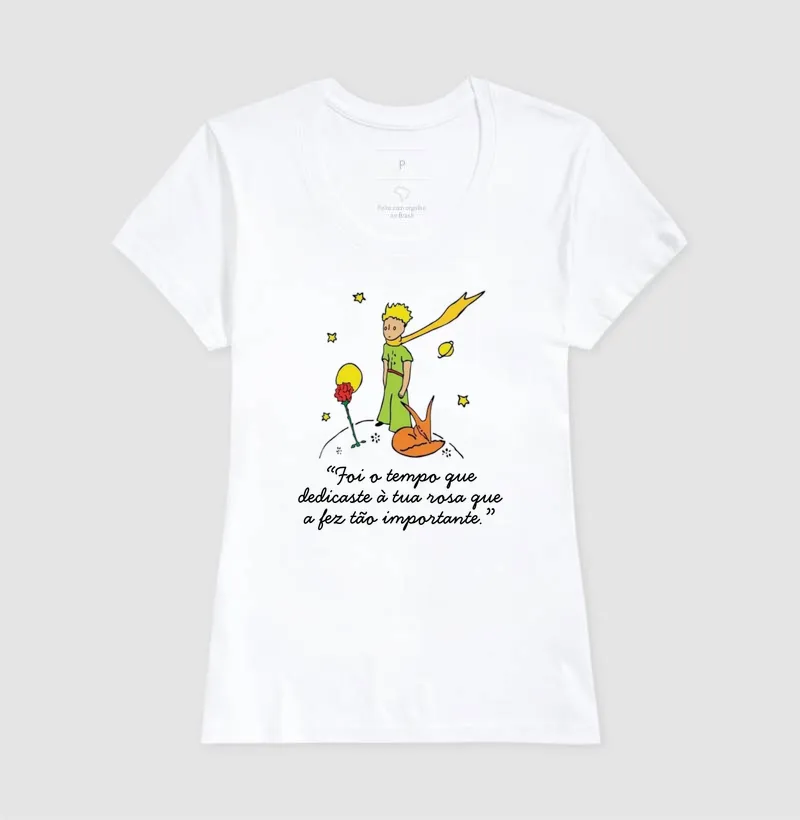 Camiseta O Pequeno Príncipe - Foi o tempo que dedicaste à tua rosa... - Imagem 3