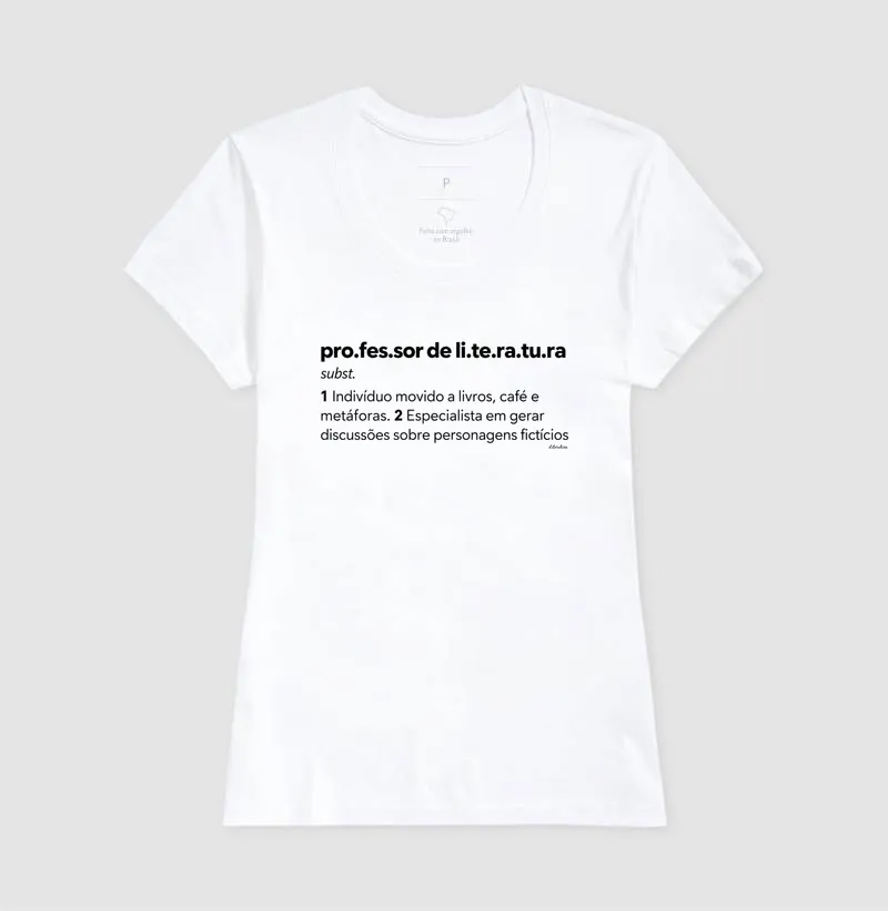 Camiseta Professor de Literatura — Livros, Café e Metáforas - Imagem 5