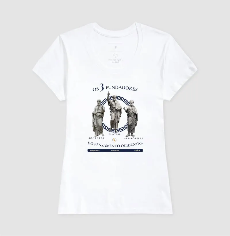 Camiseta Filosofia "Os 3 Fundadores do Pensamento Ocidental" | Sócrates, Platão e Aristóteles - Imagem 8