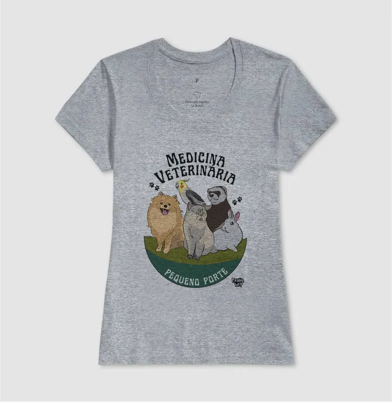 Camiseta Medicina Veterinária Pequeno Porte Pets Animais Algodão - Fauna Way - Imagem 9
