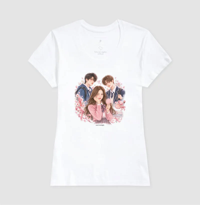 Camiseta Beleza | Romance Escolar em Aquarela - Imagem 8