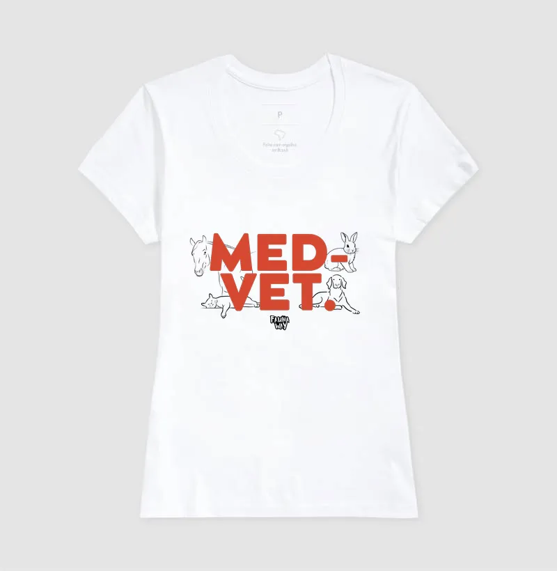 Camiseta MED-VET Medicina Veterinária Profissão Algodão - Fauna Way - Imagem 5