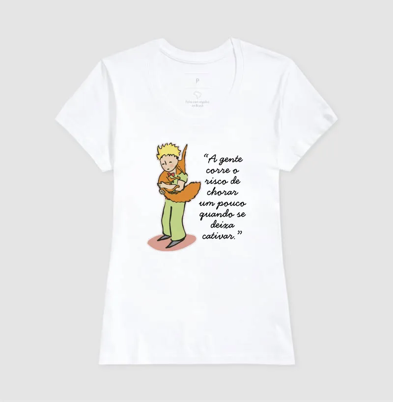 Camiseta O Pequeno Príncipe - A gente corre o risco de chorar um pouco quando se deixa cativar - Imagem 3