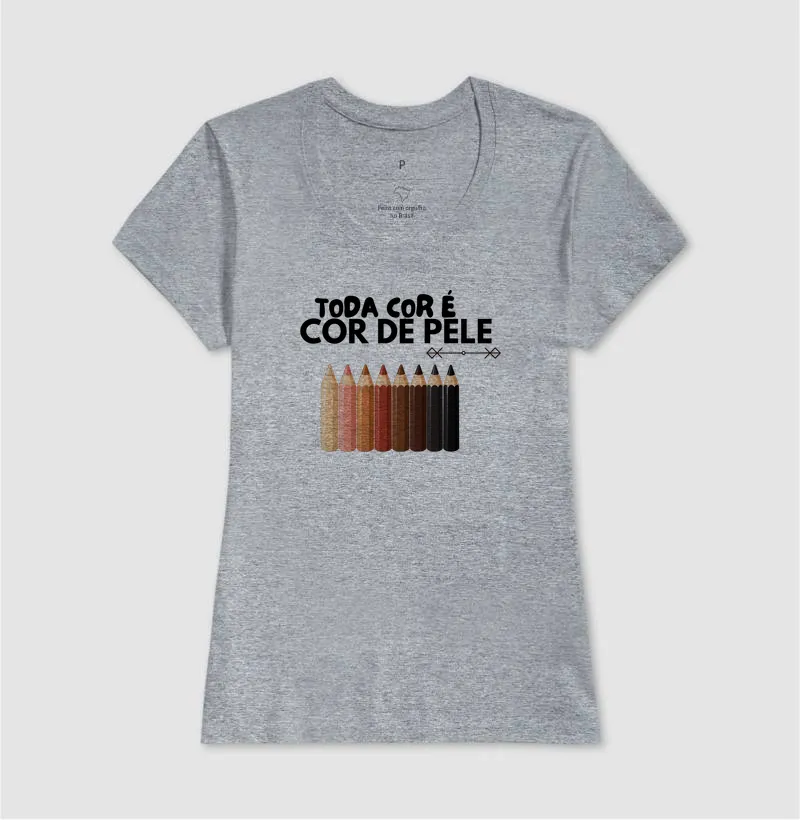 Camiseta Toda Cor é Cor de Pele — Lápis - Imagem 12