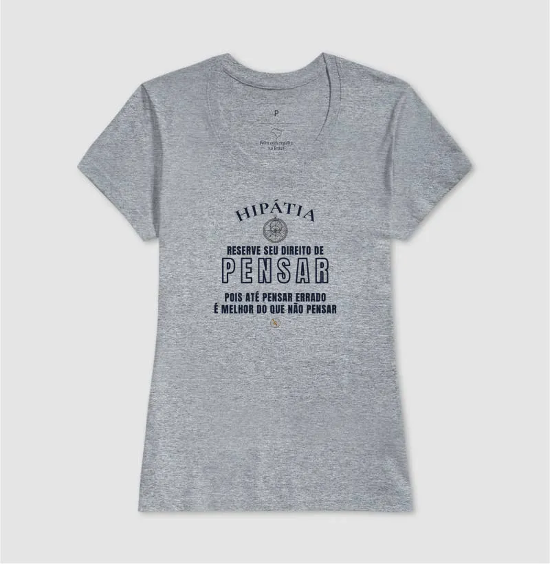 Camiseta Tipográfica Hipátia | Direito de Pensar - Imagem 12