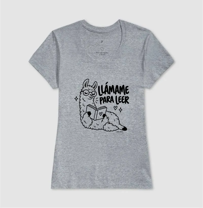 Camiseta Llámame para Leer — Lhama Leitora - Imagem 9