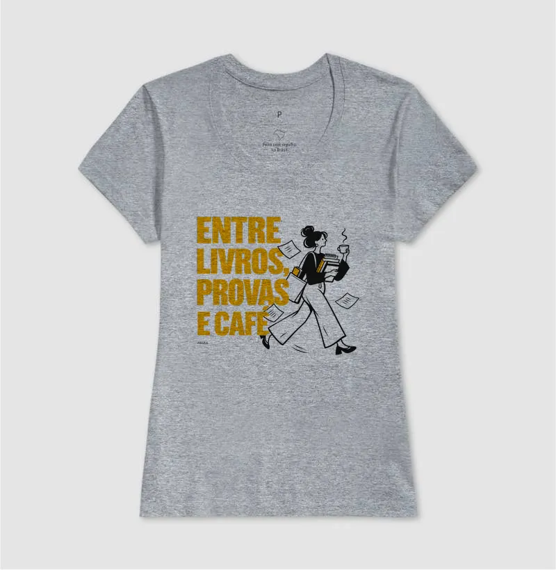 Camiseta Entre Livros, Provas e Café - Imagem 9