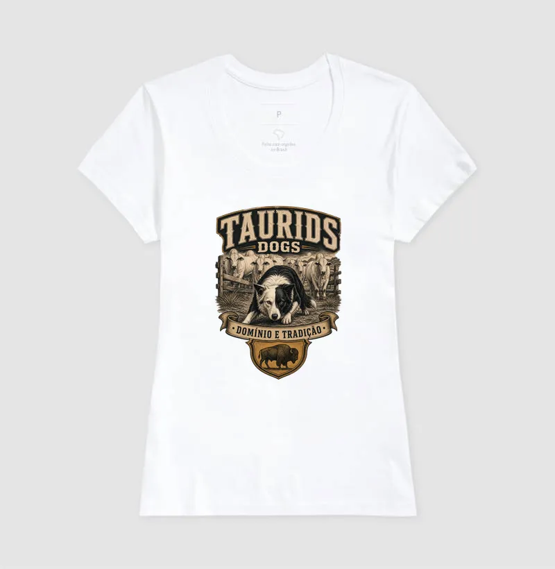 CAMISETA TAURIDS DOGS DOMINIO E TRADIÇÃO BORDER  - Imagem 5
