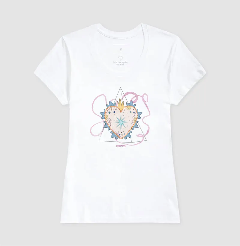 T shirt Coração flamejante - Imagem 3