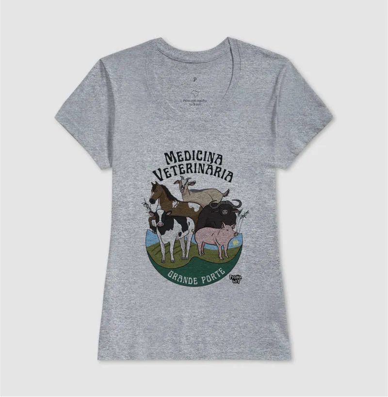 Camiseta Medicina Veterinária Grande Porte Animais do Campo Algodão - Fauna Way - Imagem 9