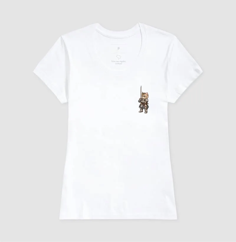 Camiseta Feminina Ao Seu Lado - Gatinha Guerreira - Imagem 6