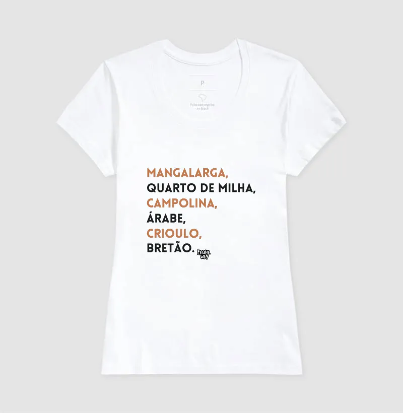 Camiseta Raças de Cavalo Equinos Veterinária Grande Porte Algodão - Fauna Way - Imagem 5