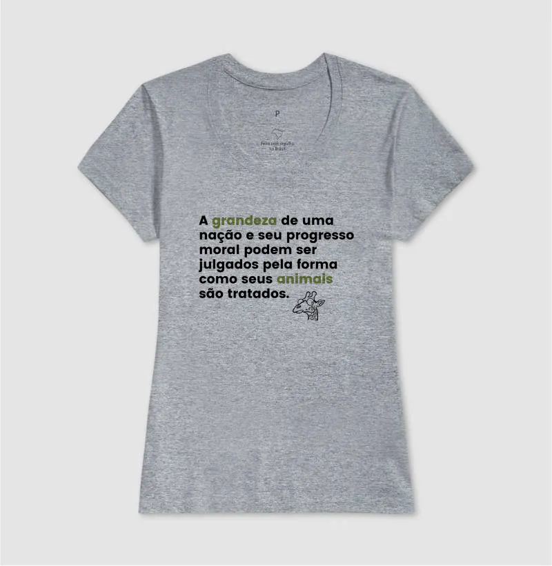 Camiseta Citação Mahatma Gandhi Proteção Animal Frases Algodão - Fauna Way - Imagem 9