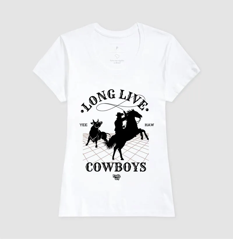 Camiseta Vida Longa aos Cowboys Cavalo Country Veterinária Algodão - Fauna Way - Imagem 5