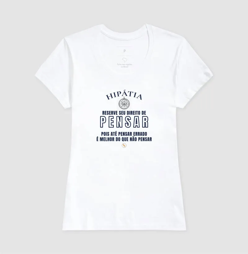 Camiseta Tipográfica Hipátia | Direito de Pensar - Imagem 8