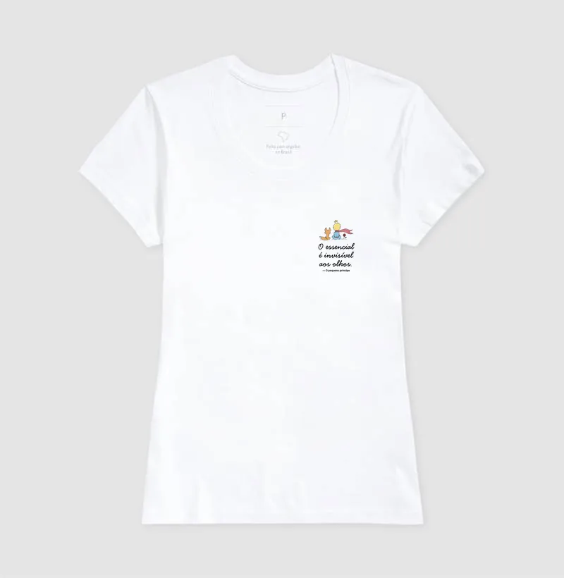 Camiseta O Pequeno Príncipe - O essencial é invisível aos olhos (bolso) - Imagem 3