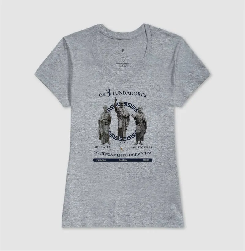 Camiseta Filosofia "Os 3 Fundadores do Pensamento Ocidental" | Sócrates, Platão e Aristóteles - Imagem 12