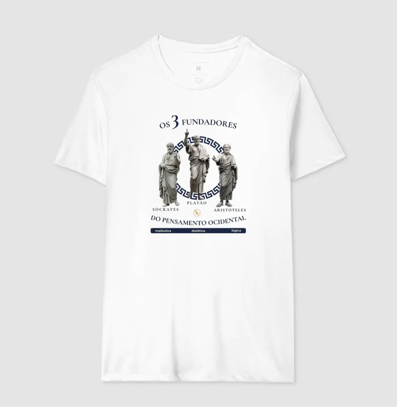 Camiseta Filosofia "Os 3 Fundadores do Pensamento Ocidental" | Sócrates, Platão e Aristóteles - Imagem 7