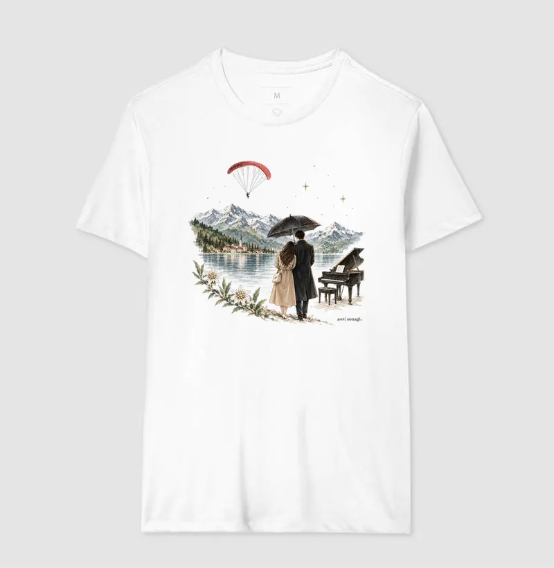 Camiseta Parapente, Piano e Suíça - Imagem 6