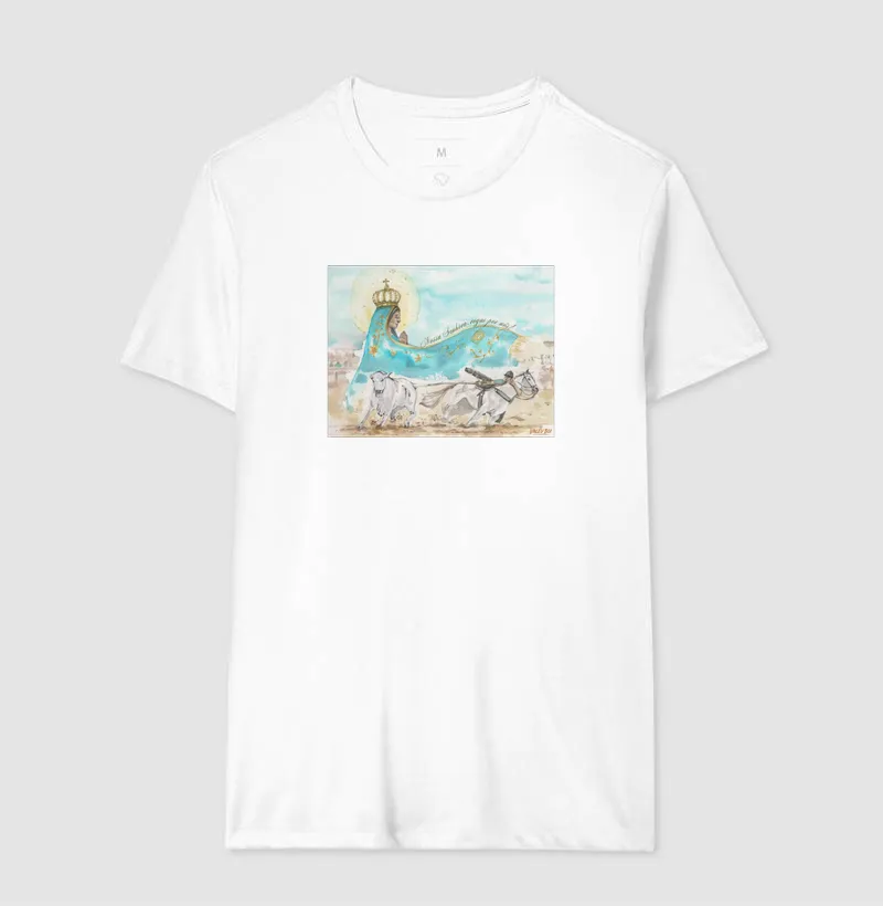 Camisa Algodão - Aquarela Nossa Senhora - Imagem 4