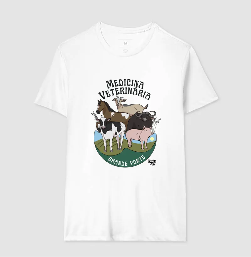 Camiseta Medicina Veterinária Grande Porte Animais do Campo Algodão - Fauna Way - Imagem 4