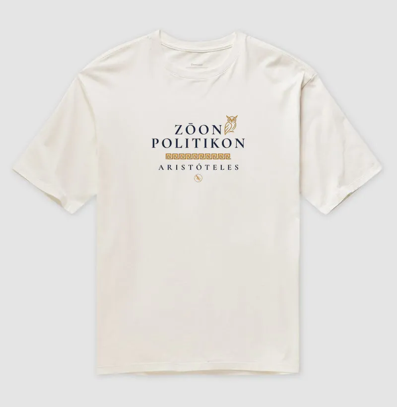 CAMISETA TIPOGRÁFICA ZŌON POLITIKON - ARISTÓTELES - Imagem 4