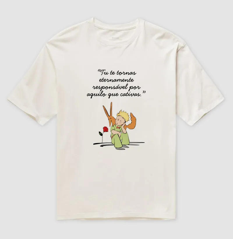 Camiseta O Pequeno Príncipe - Tú te tornas eternamente responsável por aquilo que cativas - Imagem 2